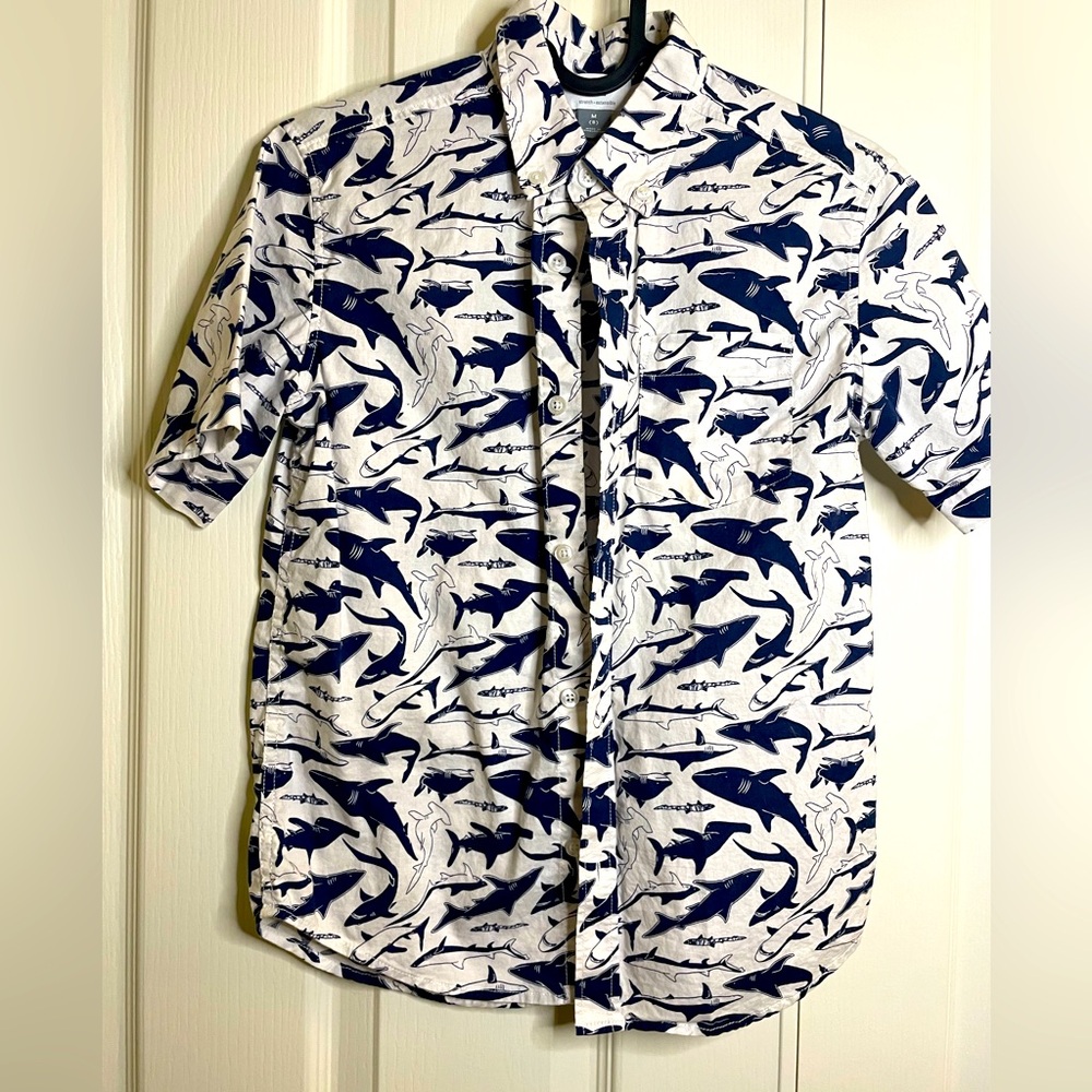 Old Navy shark button down dress shirt